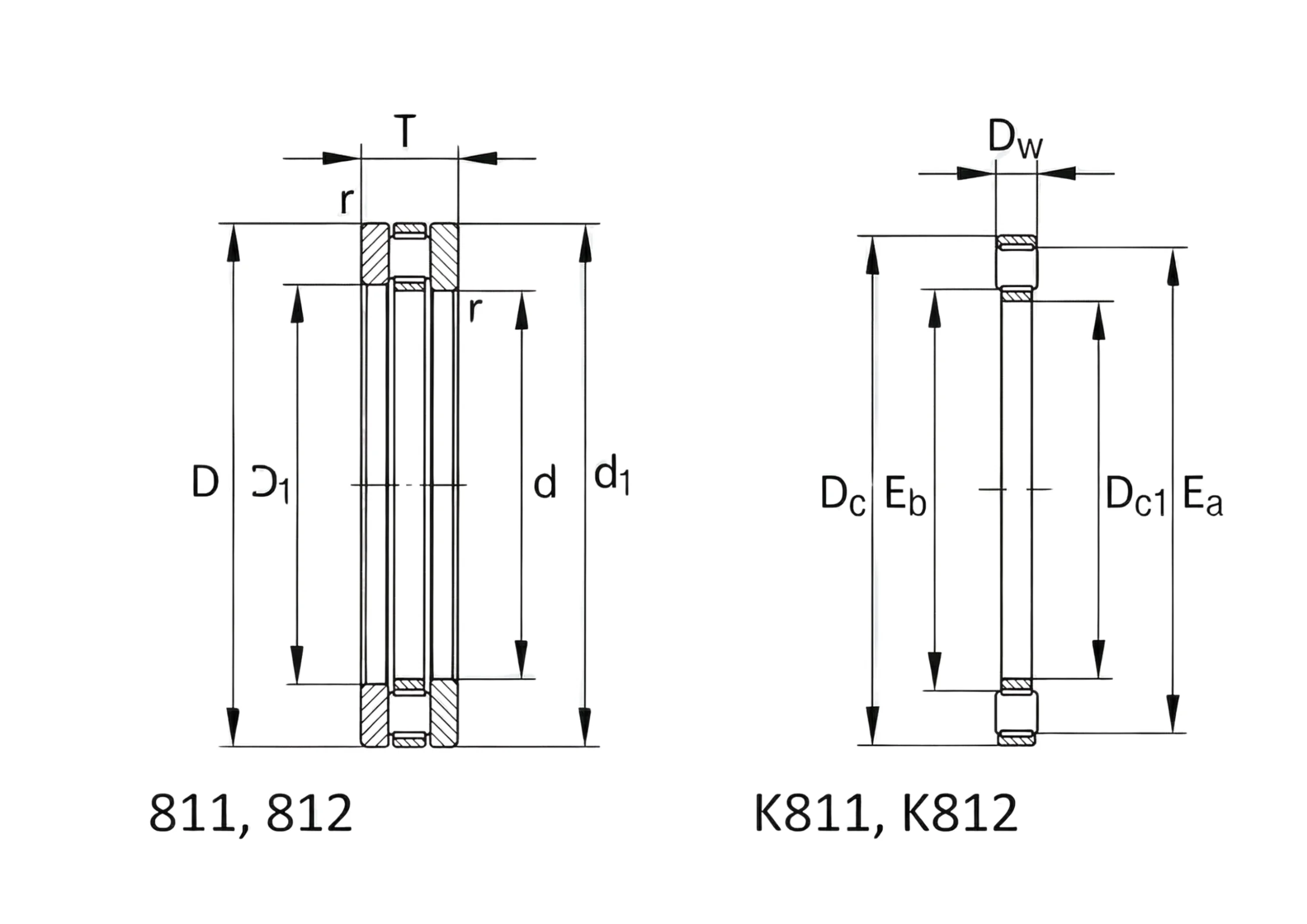 technical drawing and key dimensions