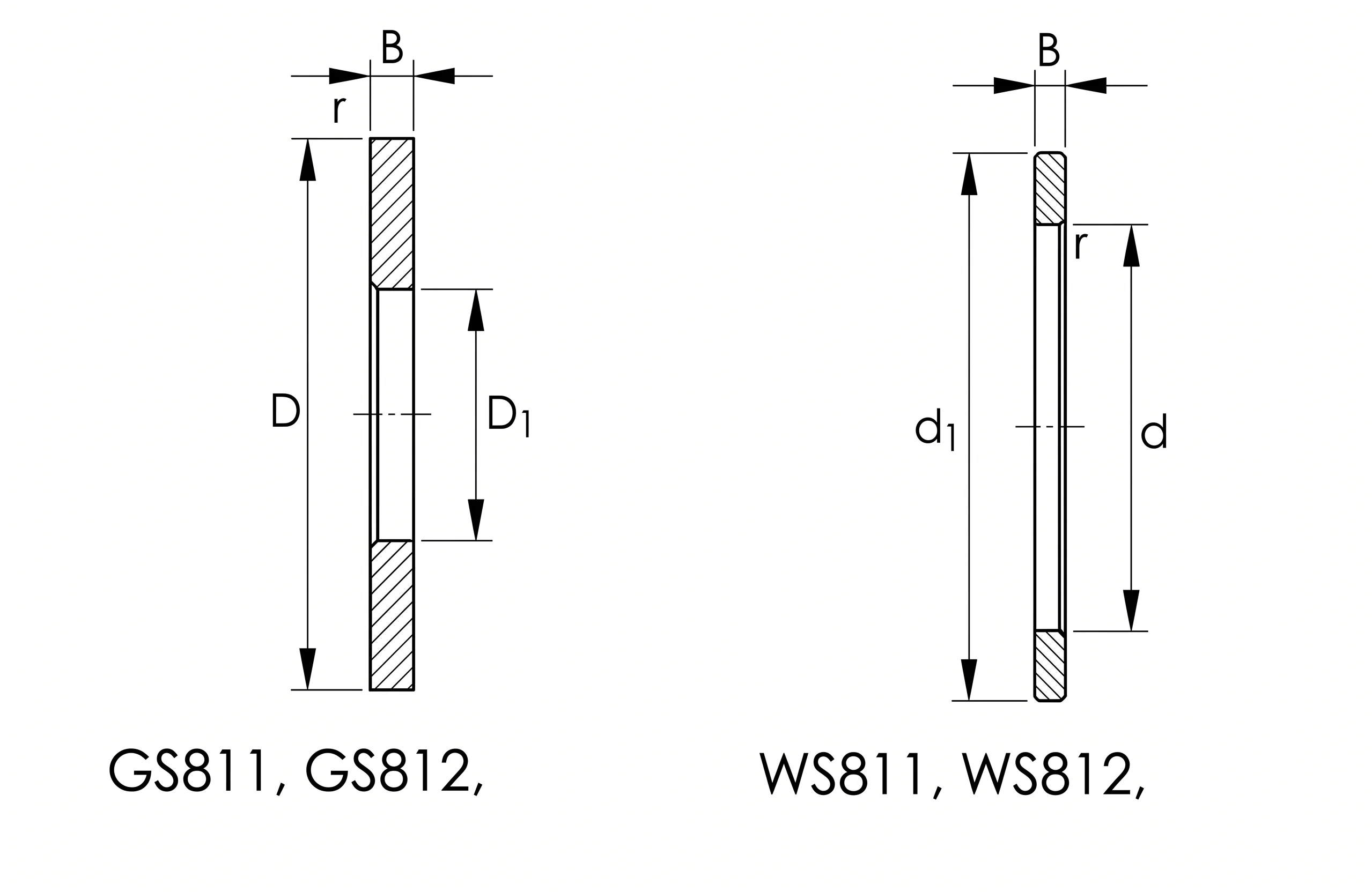 technical drawing and key dimensions