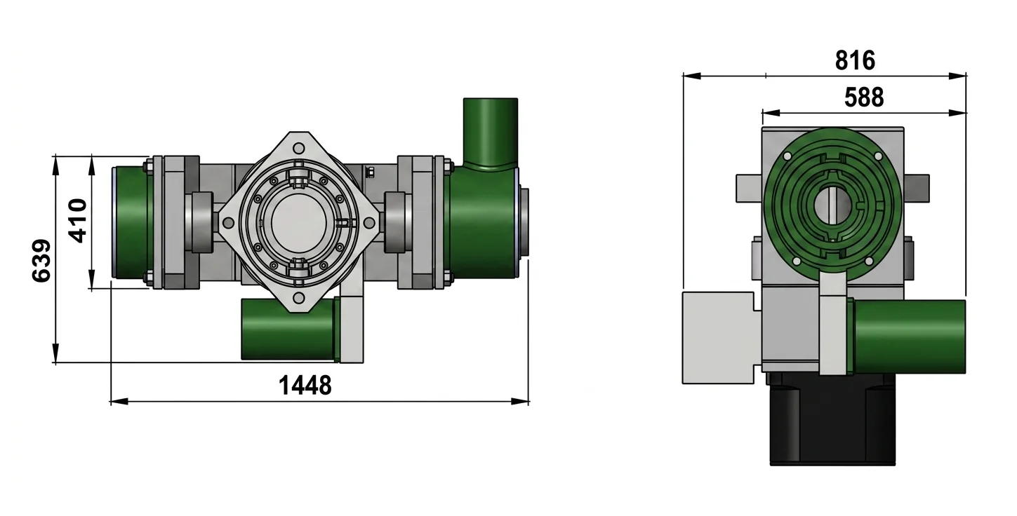 technical drawing and key dimensions