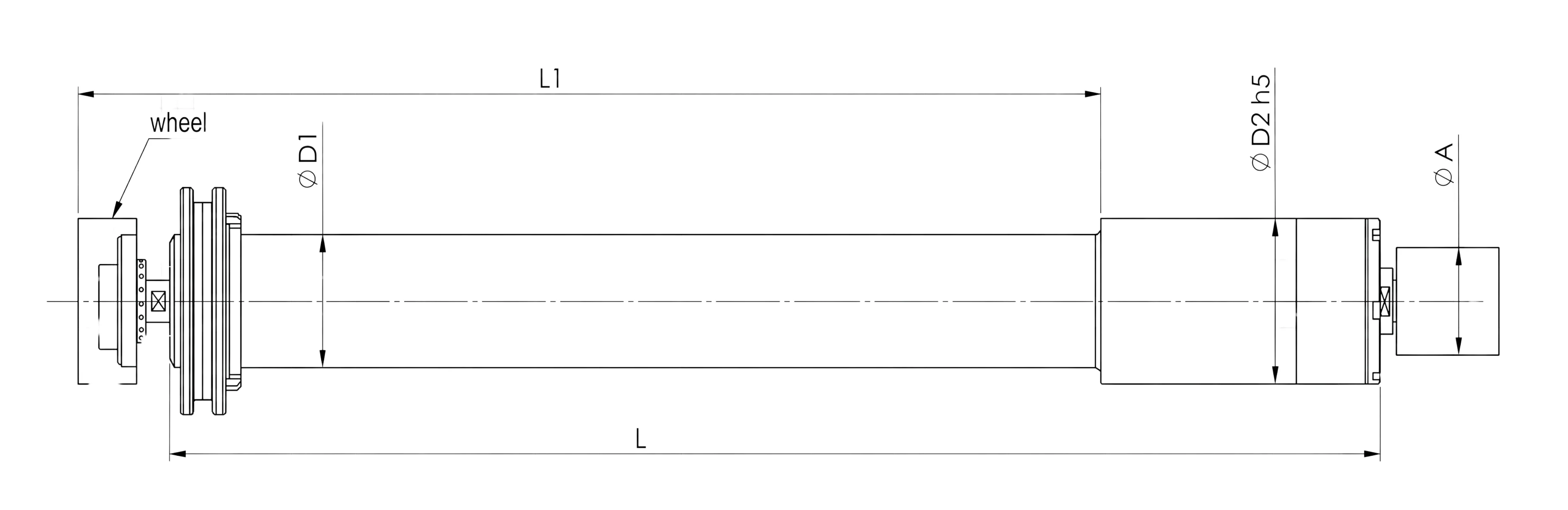 technical drawing and key dimensions