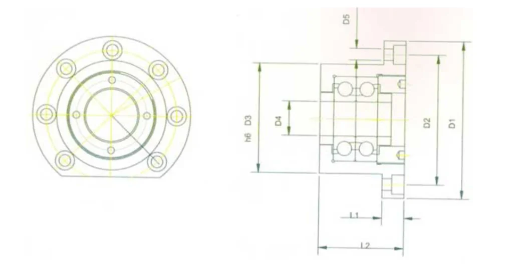 technical drawing and key dimensions