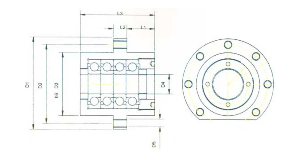 technical drawing and key dimensions