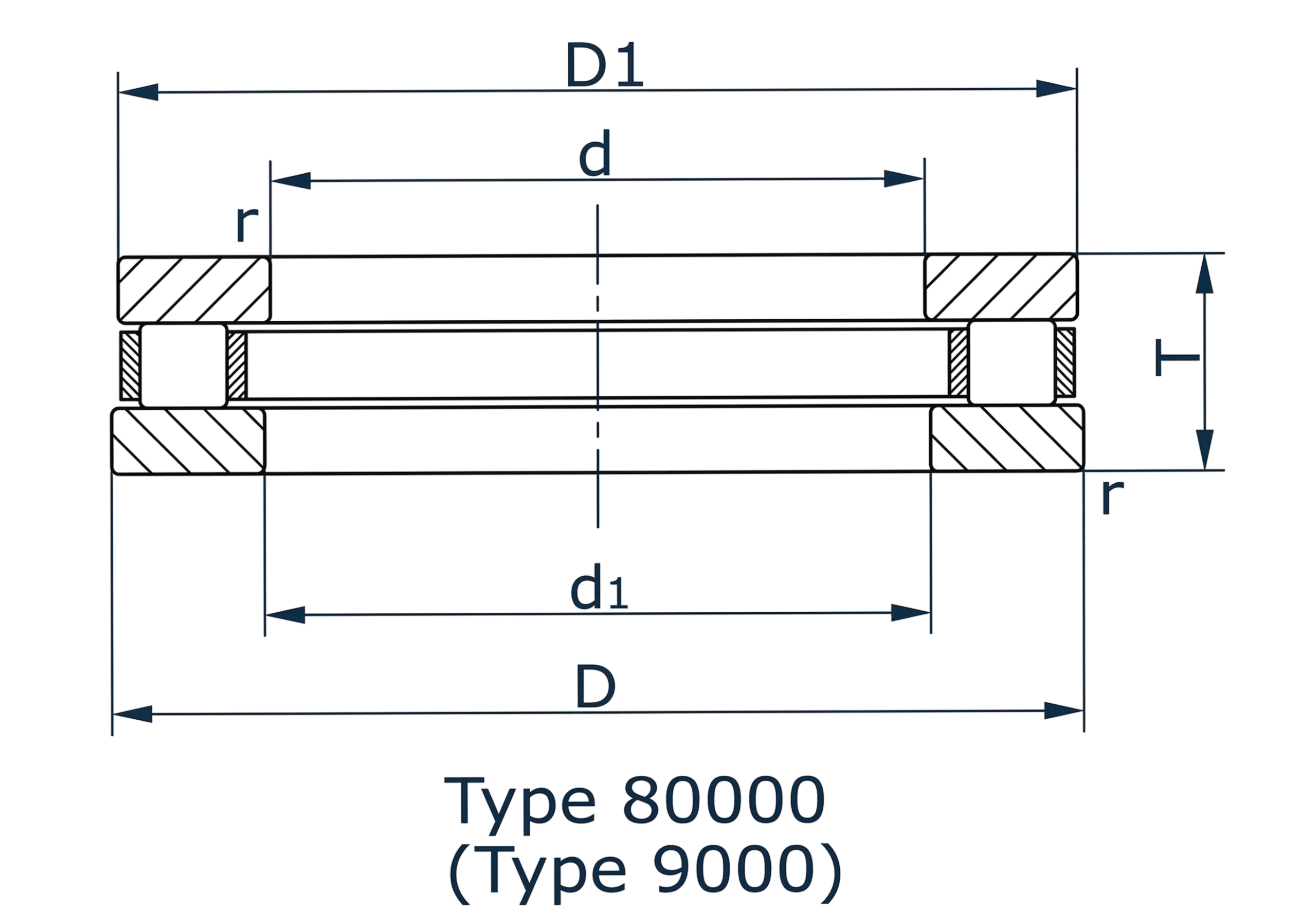 technical drawing and key dimensions