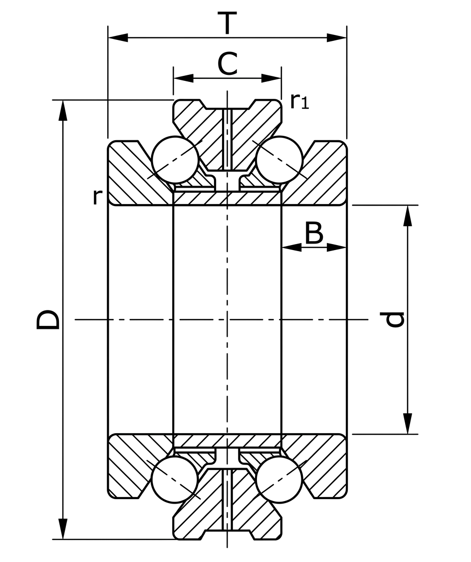 technical drawing and key dimensions