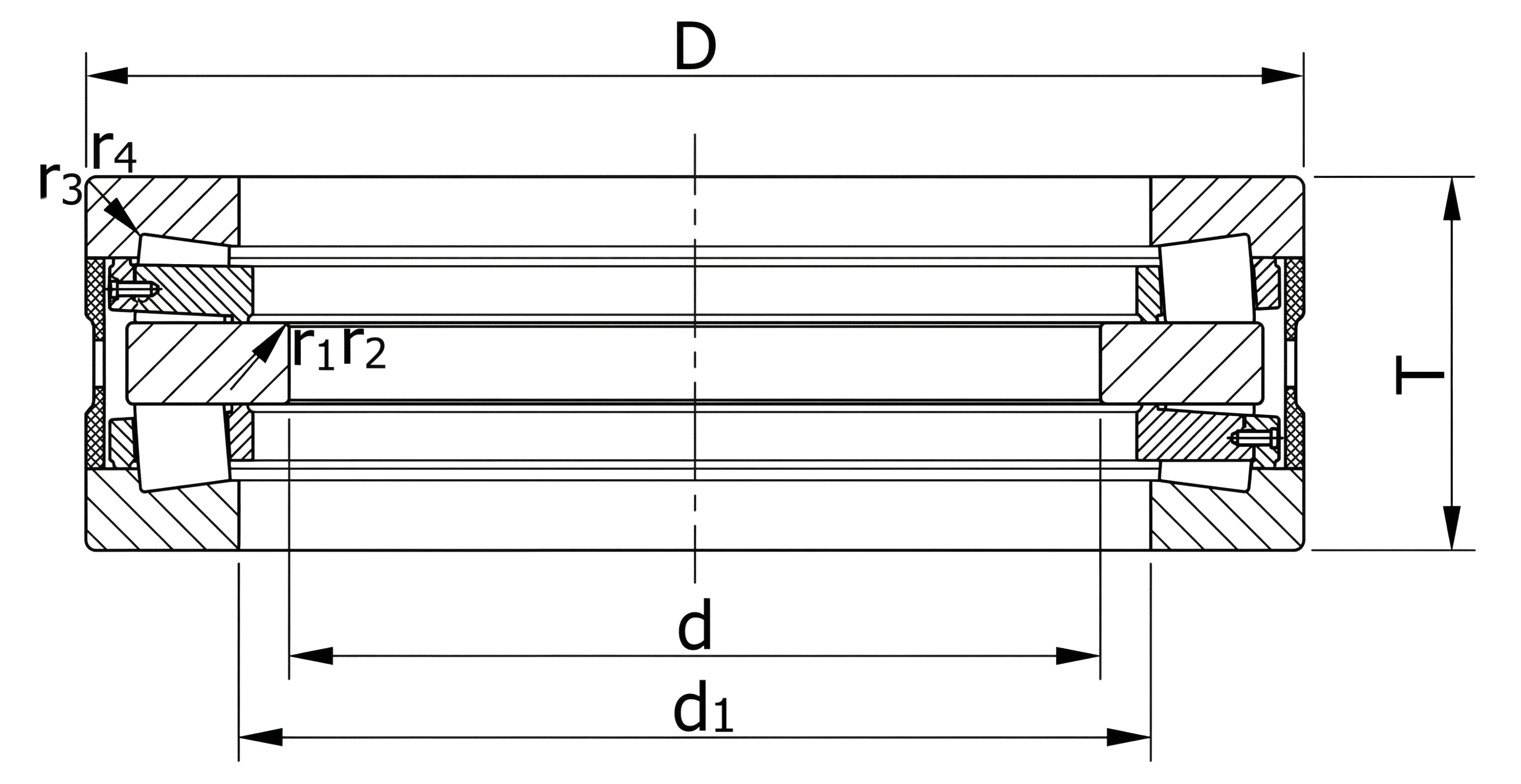 technical drawing and key dimensions