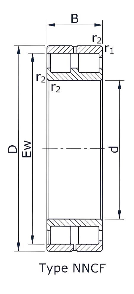 technical drawing and key dimensions