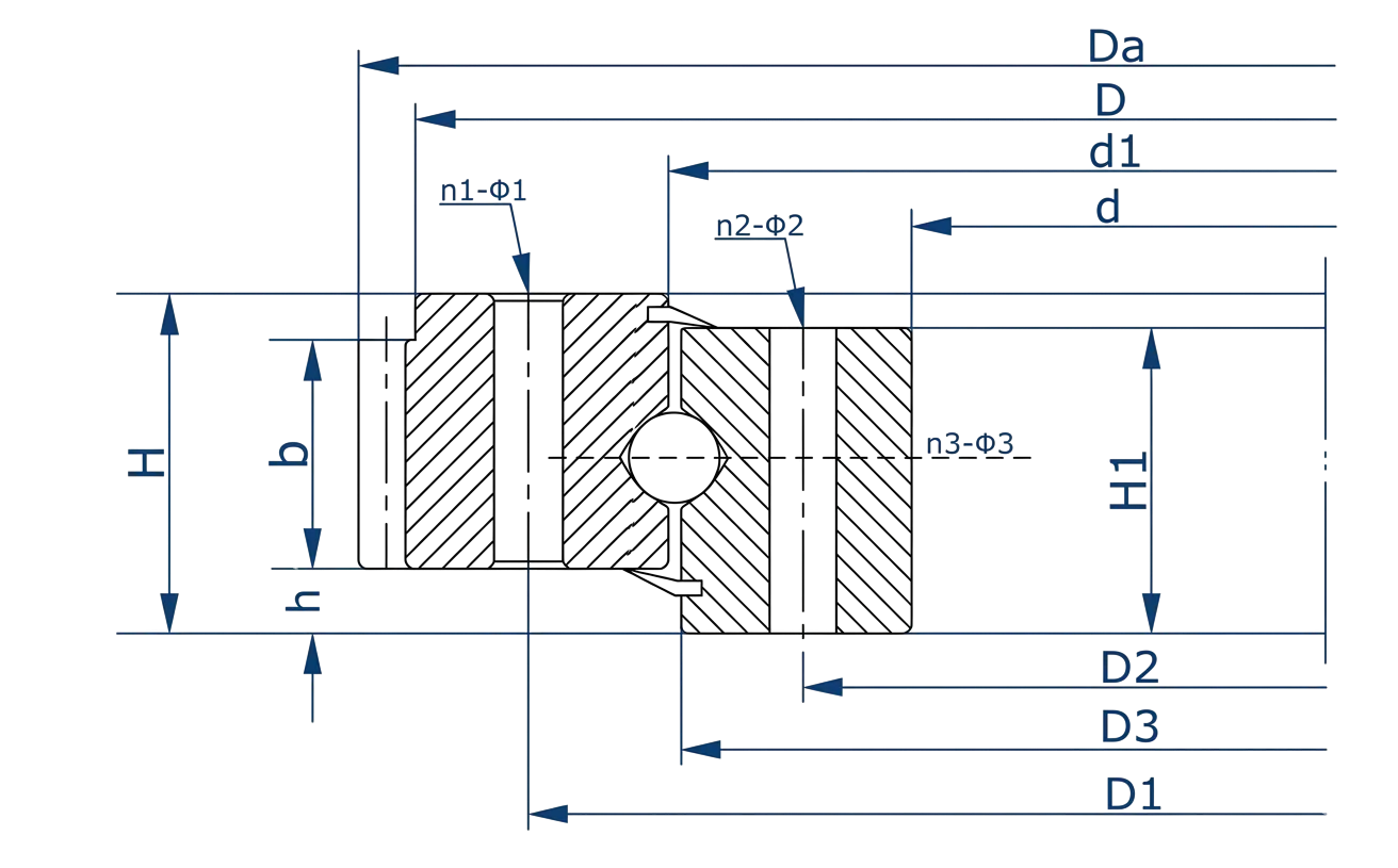 technical drawing and key dimensions