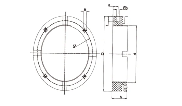 technical drawing and key dimensions