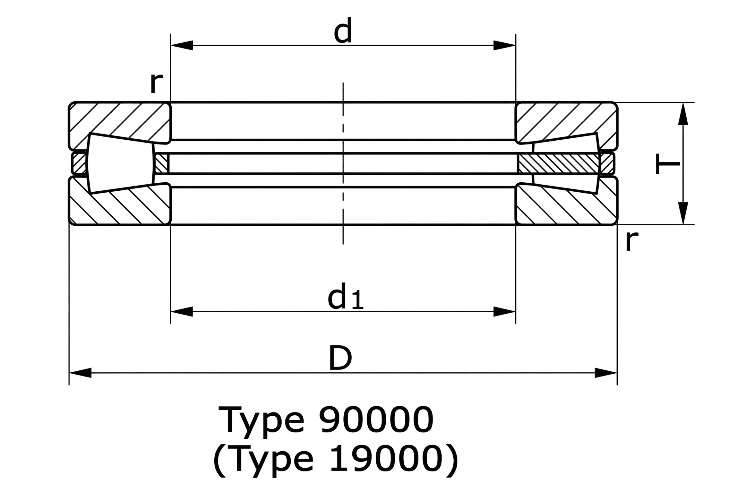 technical drawing and key dimensions