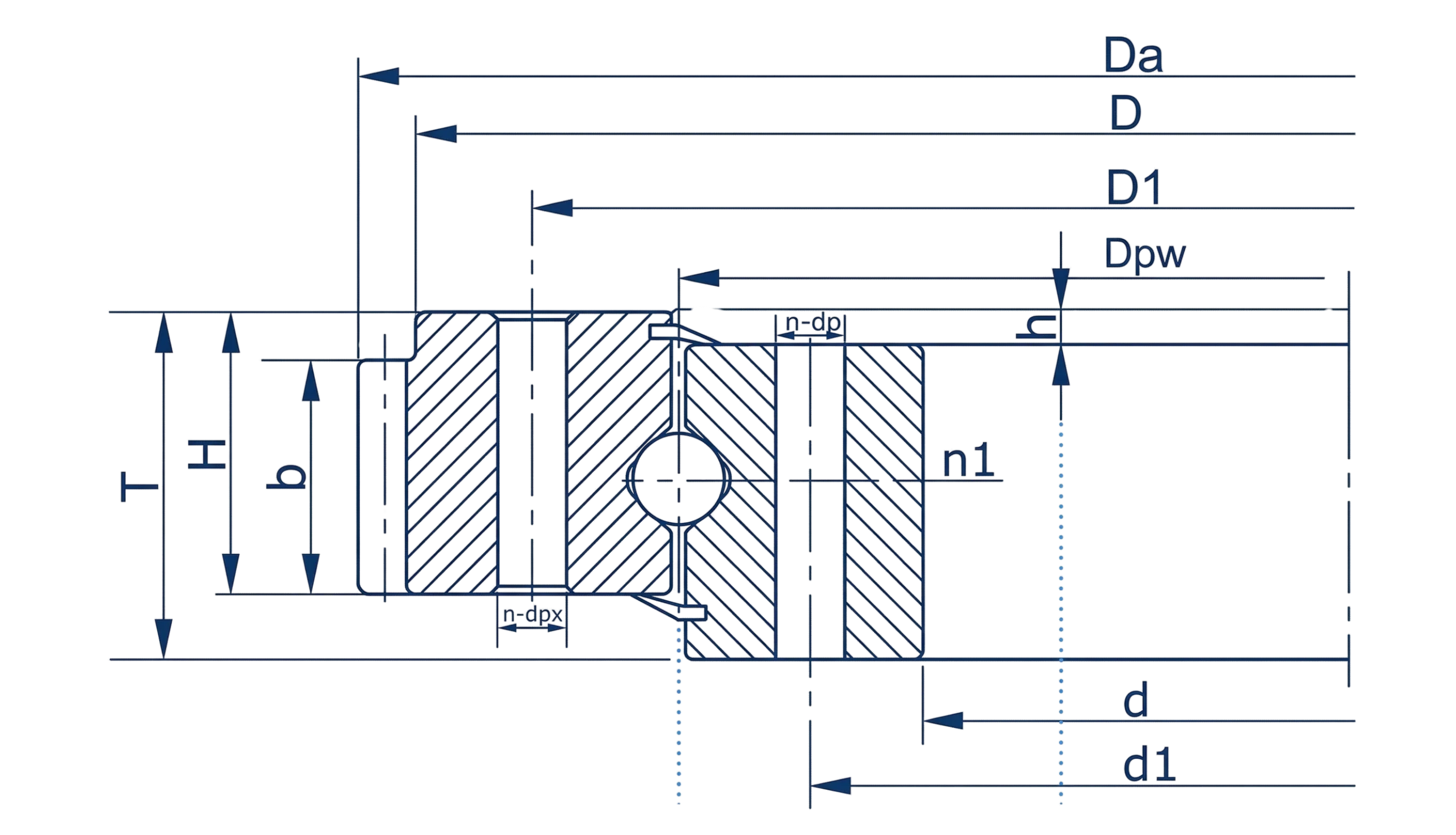 technical drawing and key dimensions