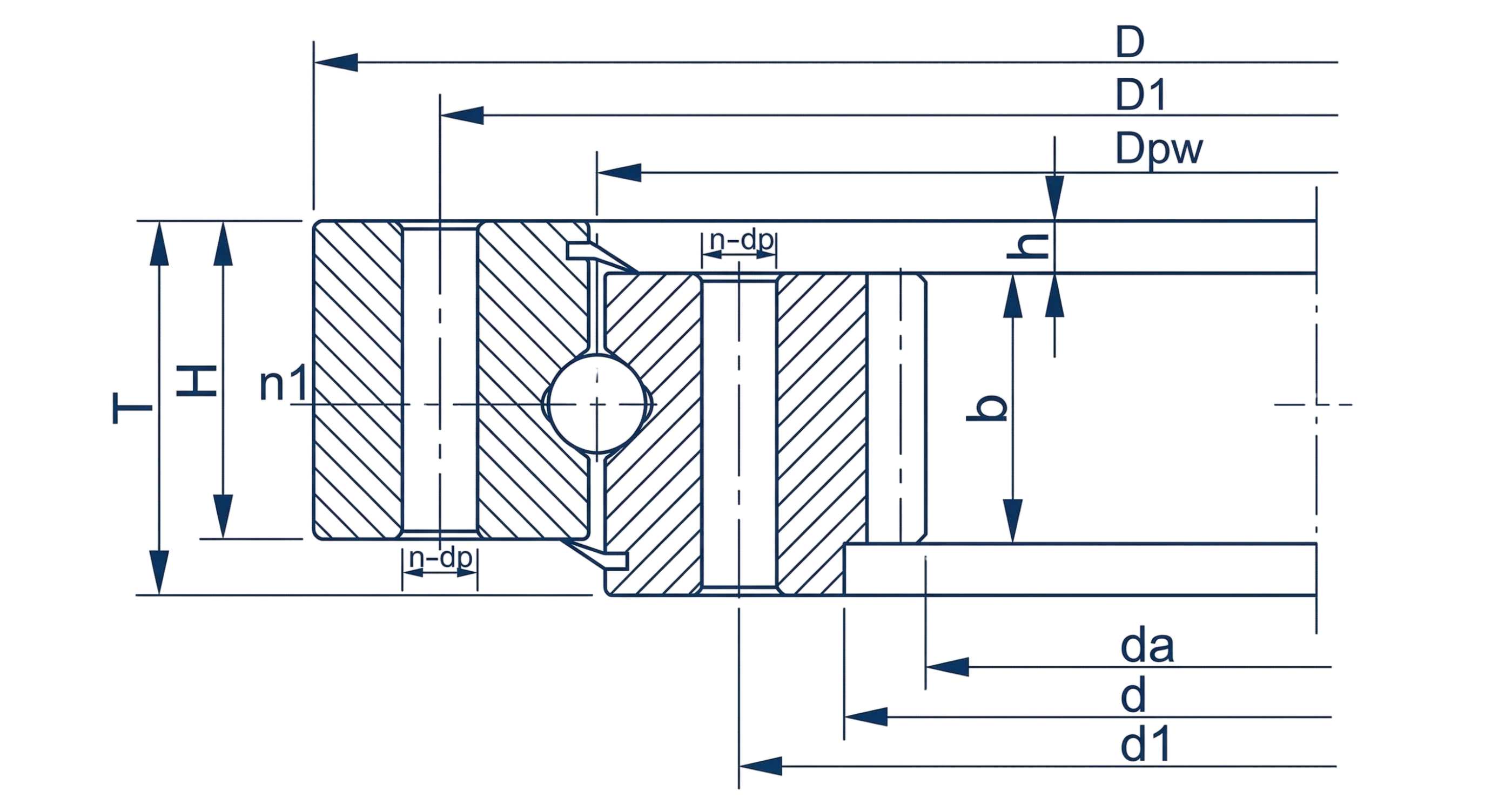 technical drawing and key dimensions
